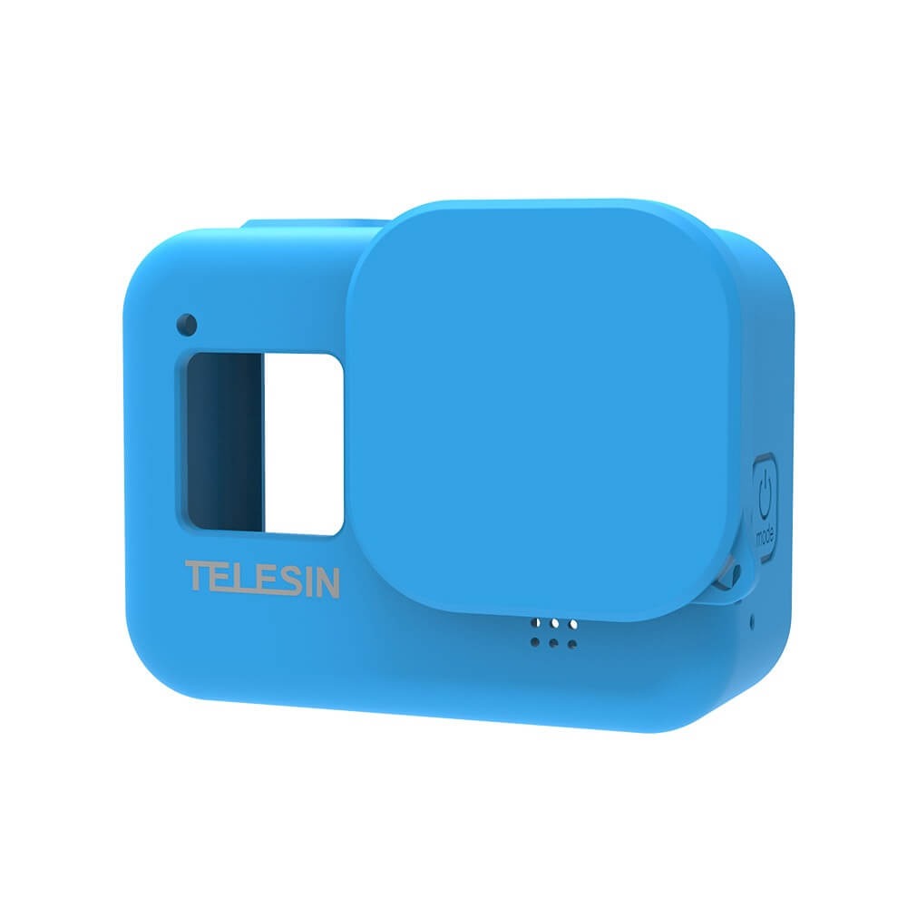 Capa de Silicone para GoPro Hero 8 Black + Cordão + Tampa - Telesin