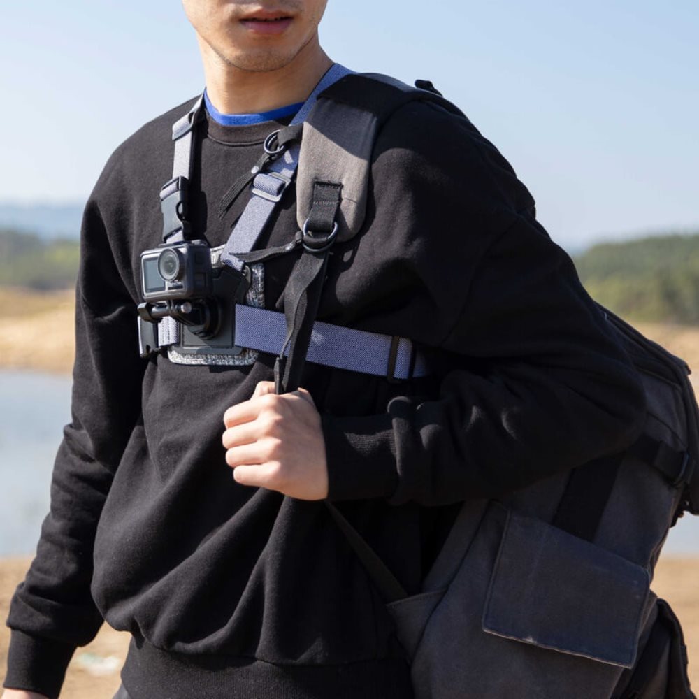 Suporte de Peito Duplo para GoPro e Câmeras Similares - Telesin
