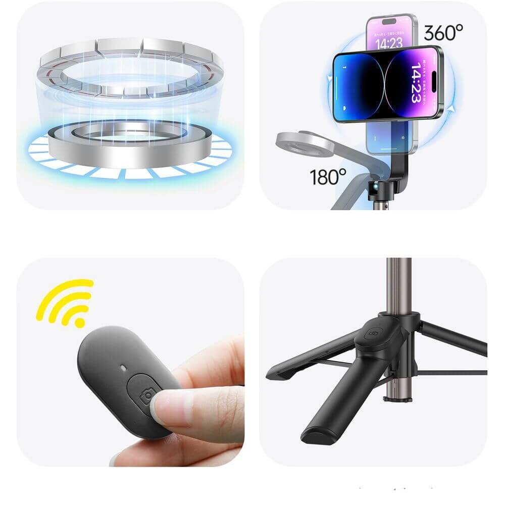 Bastão e Tripé para Celular com Suporte Magnético - Telesin