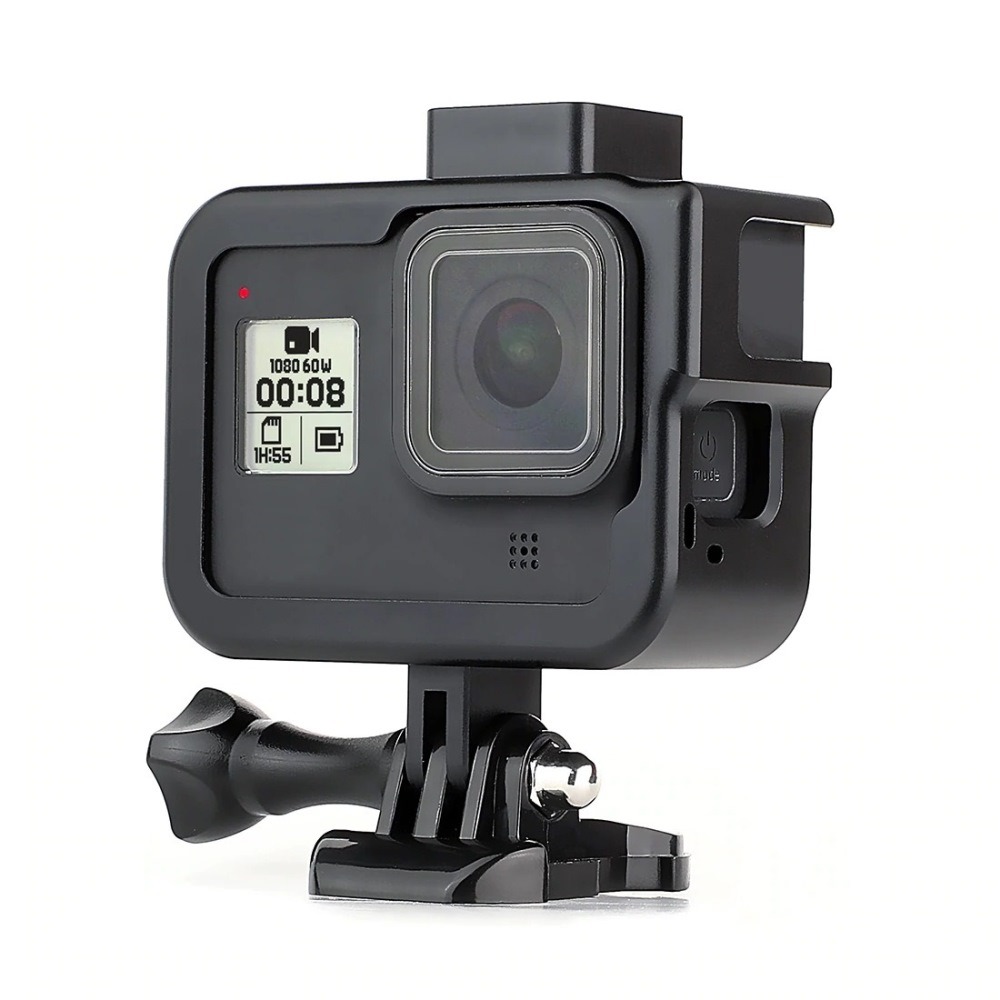Suporte Frame para GoPro Hero 8 Black com Encaixe para Led e Microfone