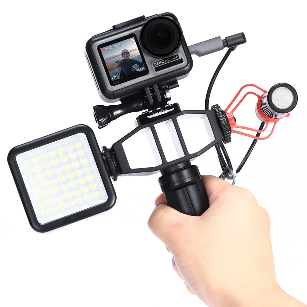 Suporte de Montagem GoPro / Microfone / Iluminador Led - Vijim Vlog Mount