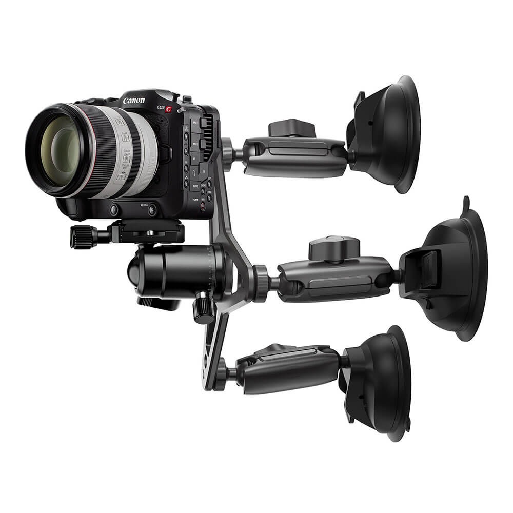 Suporte Ventosa Tripla para GoPro e Câmeras Similares - Telesin
