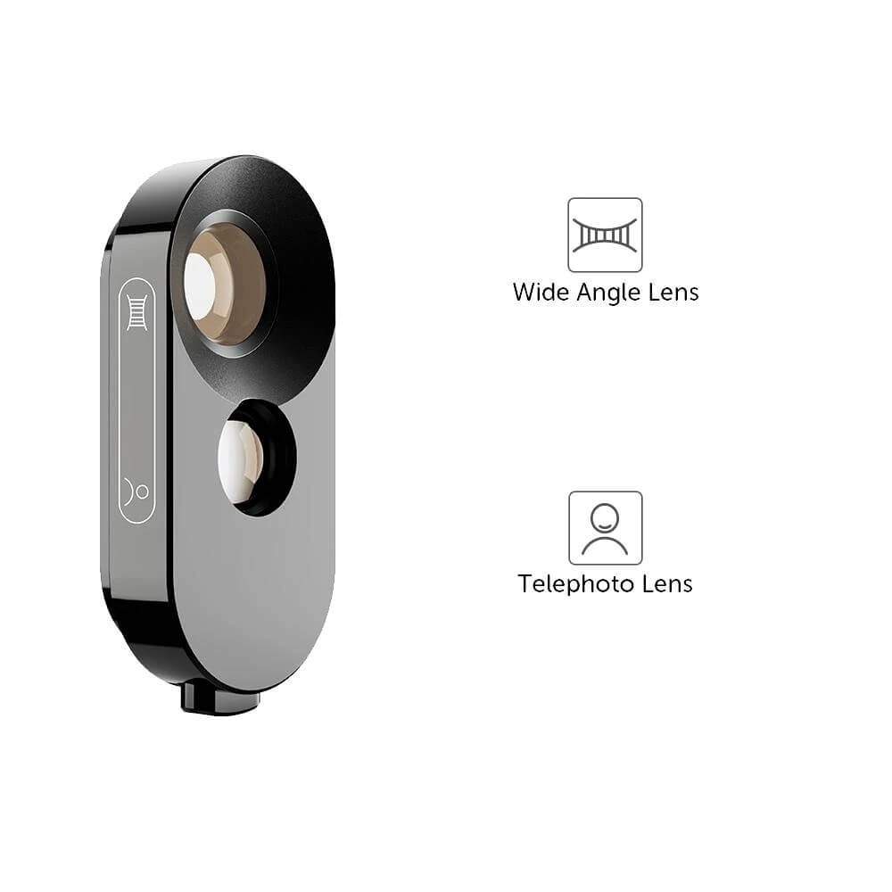Lente Grande Angular e Telefoto  + Case para iPhone XS Max Apexel