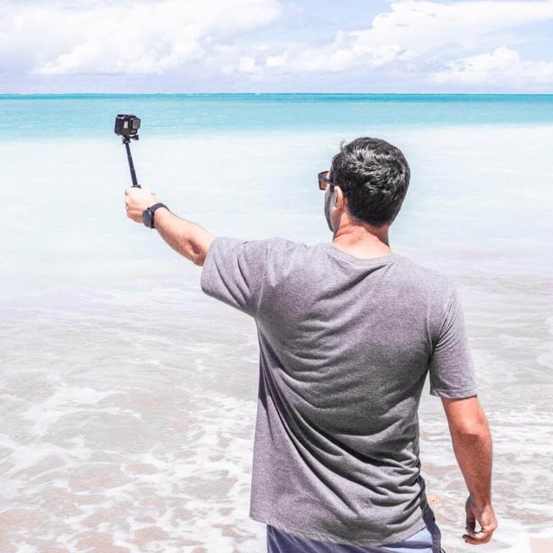 Mini Bastão de Mão Tripé para GoPro e Câmeras Compactas