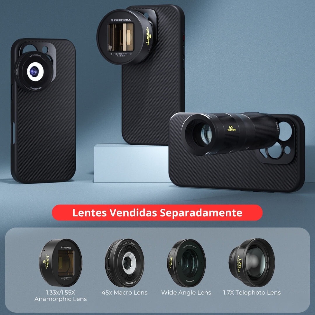 Capa Case Sherpa para iPhone 13 Pro Max com Encaixe de Filtros e Lentes 17mm - Freewell