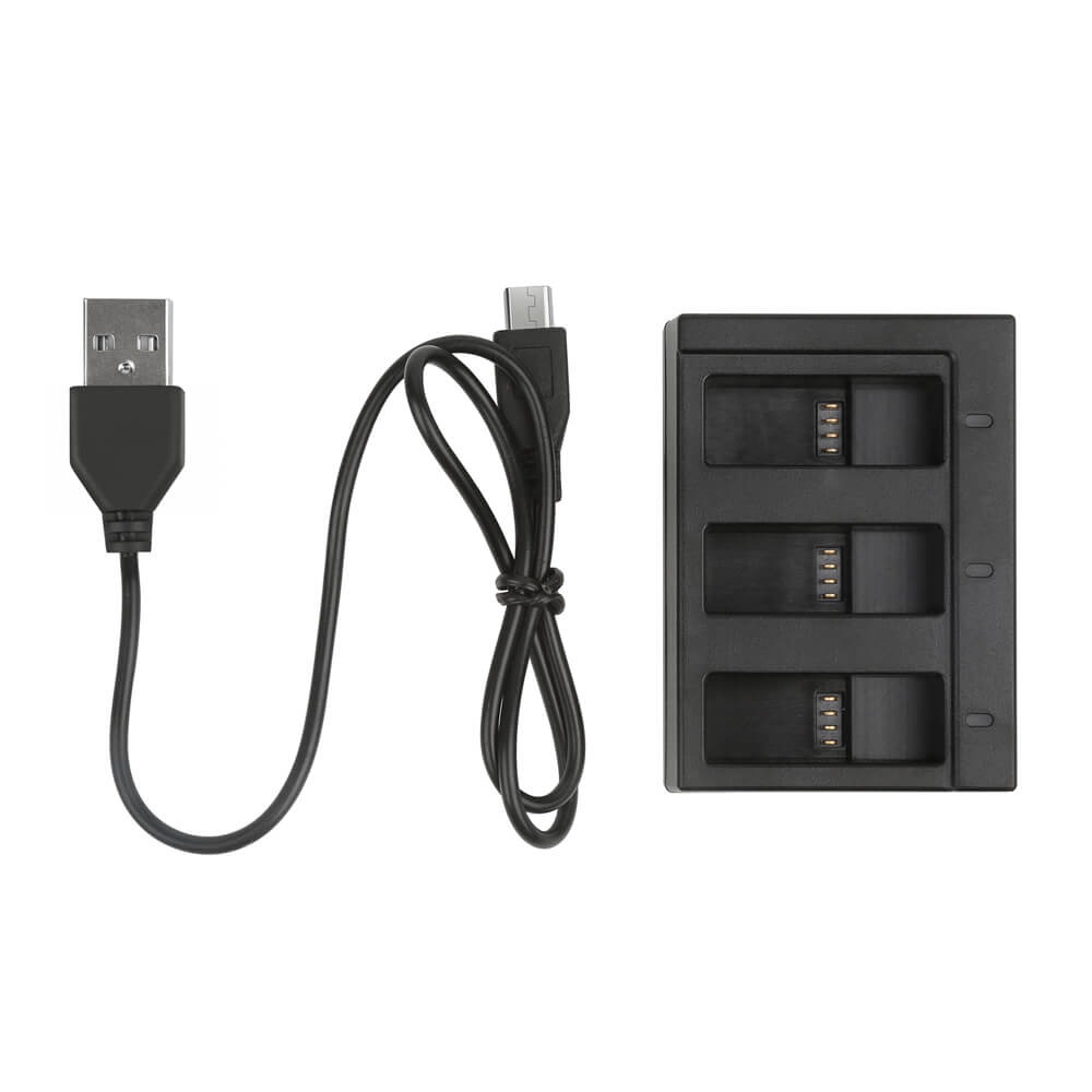 Carregador Triplo para GoPro Hero 8 7 6 5 Black e Hero 2018