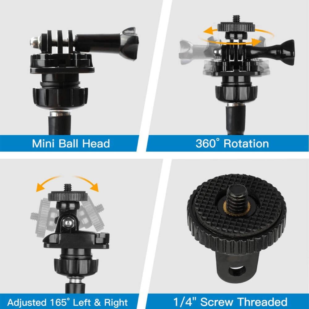 Suporte com Haste Articulável para GoPro e Câmeras Similares