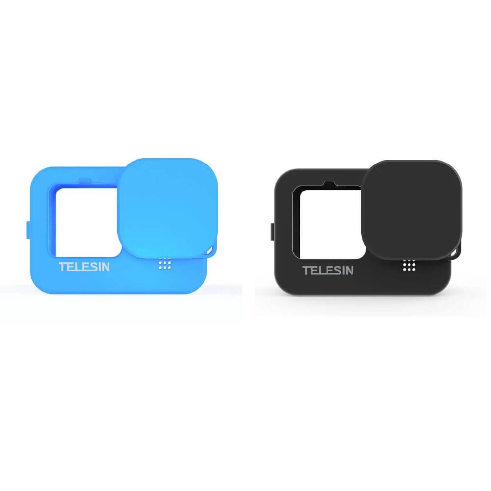 Capa de Silicone para GoPro Hero 12 / 11 / 10 / 9 Black + Cordão + Tampa - Telesin