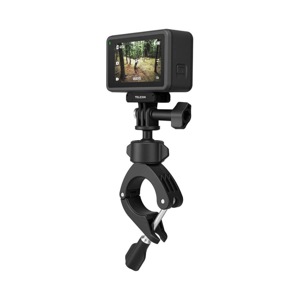 Suporte Guidão de Bike e Moto / Barras para GoPro e Câmeras Compactas - Telesin