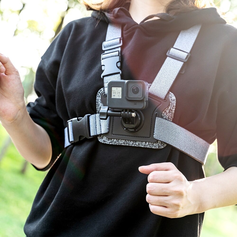 Suporte de Peito Duplo para GoPro e Câmeras Similares - Telesin