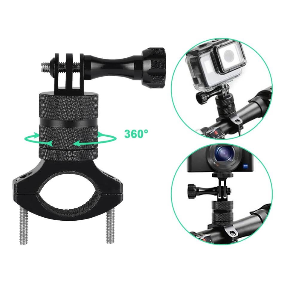 Suporte Guidão de Bike para GoPro e Câmeras Similares em Alumínio 360º