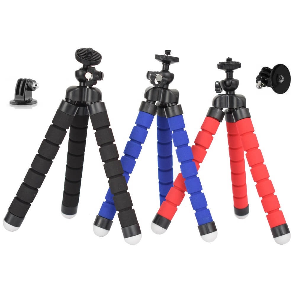 Mini Tripé Flexível Octopus Para GoPro e Câmeras Compactas