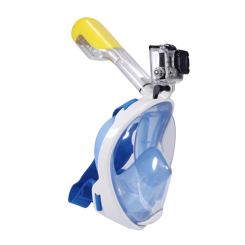 Máscara Mergulho Livre Snorkeling Full Face para GoPro Tamanho S/M
