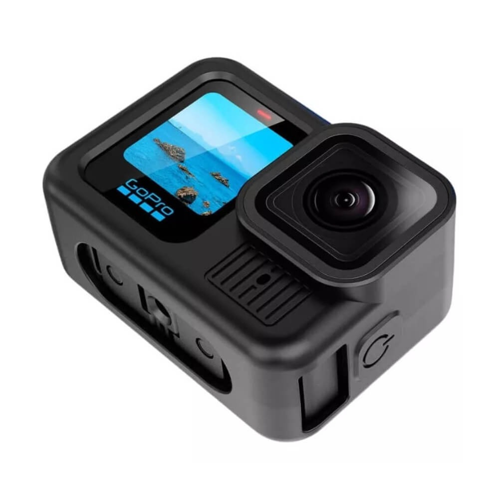 Capa de Silicone para GoPro Hero 13 Black + Tampa para Lente Cor: Preto
