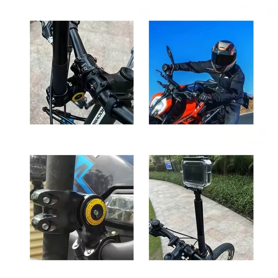 Suporte de Guidão e Tubos para GoPro e Câmeras Similares