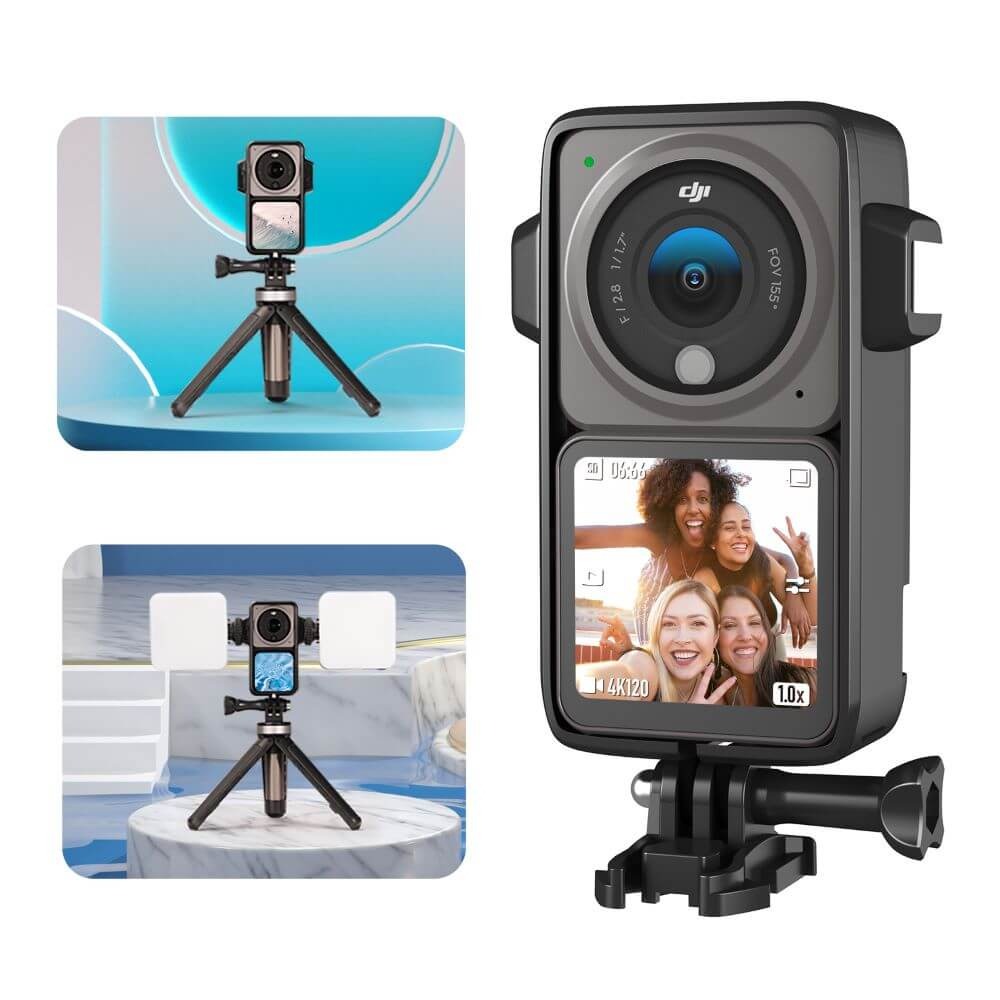 Suporte Frame de Plástico para DJI Action 2 (Combo) - Telesin
