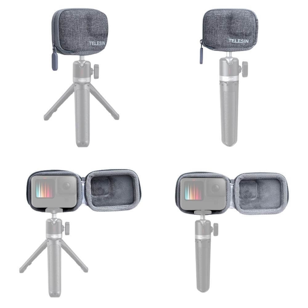 Mini Case para Câmera GoPro Hero 13 / 12 / 11 / 10 / 9 Black - Telesin Cor Cinza