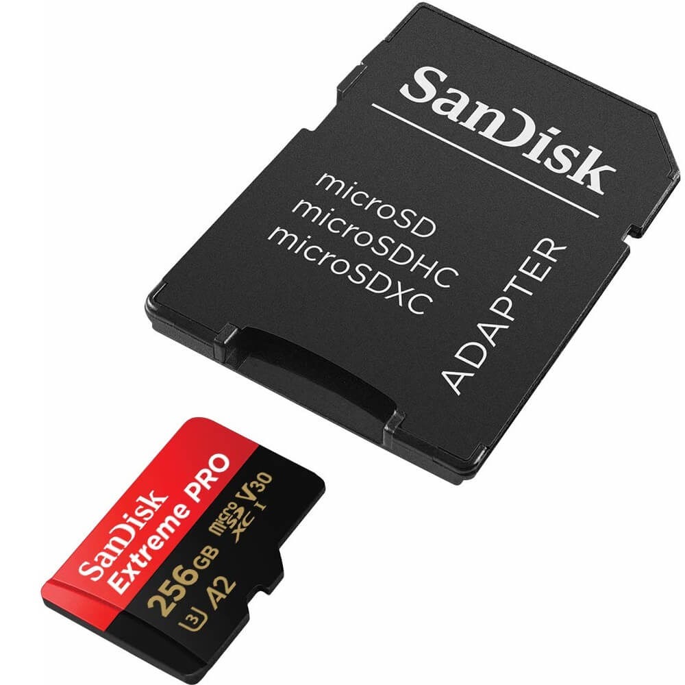 Cartão de Memória 256GB SanDisk Extreme Pro MicroSDXC 200Mb/s UHS-I V30 U3 A2