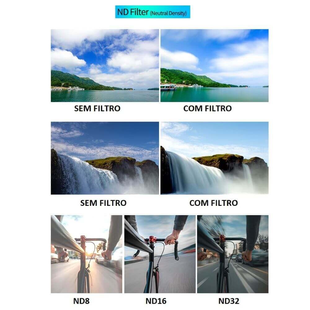 Kit de Filtros ND e CPL para DJI Action 2 - Telesin