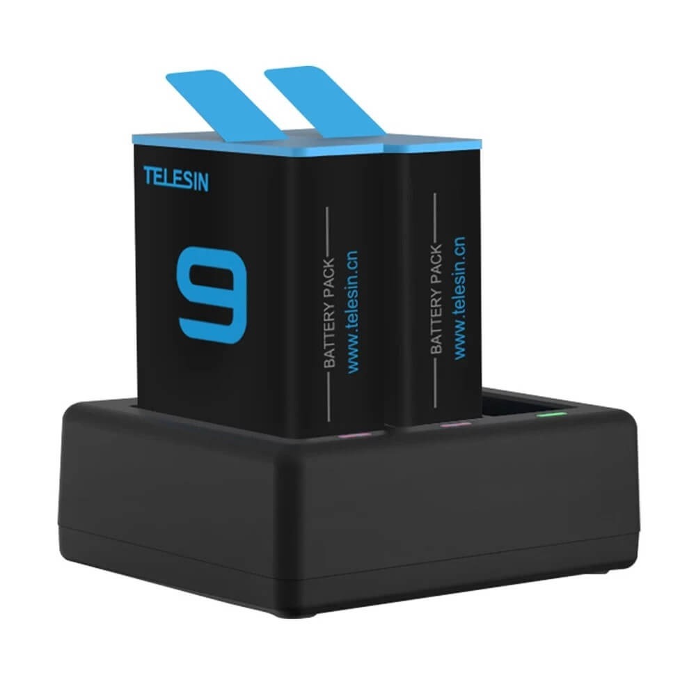Carregador Triplo para GoPro Hero 12 / 11 / 10 / 9 Black - Telesin