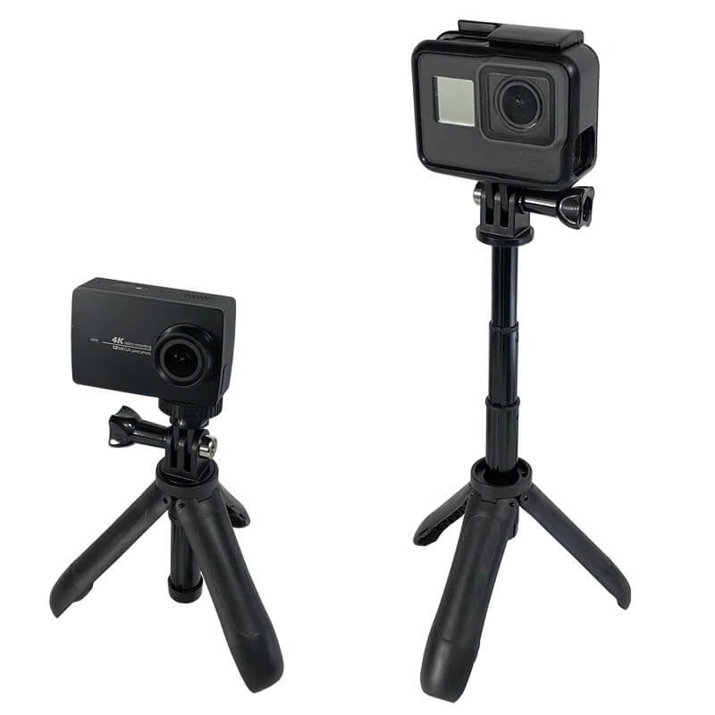 Mini Bastão de Mão Tripé para GoPro e Câmeras Compactas