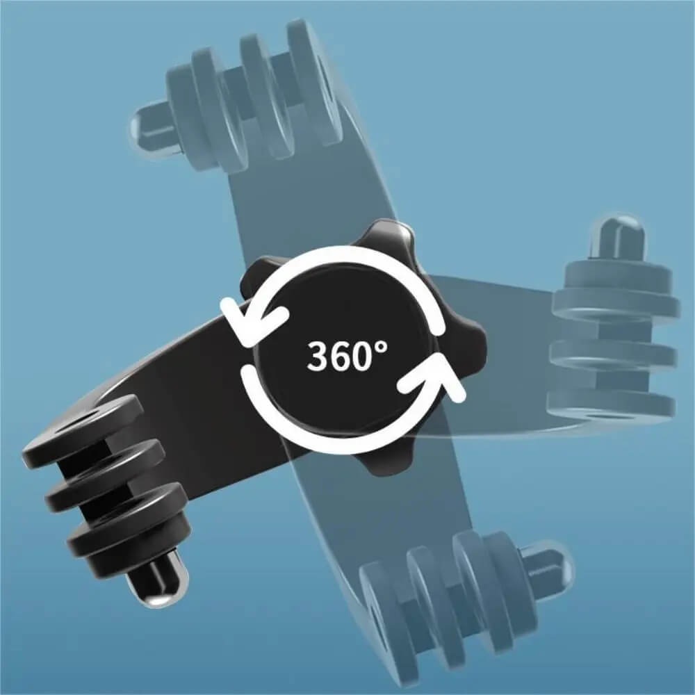 Suporte Vertical e Horizontal para GoPro e Câmeras Similares com Rotação 360º