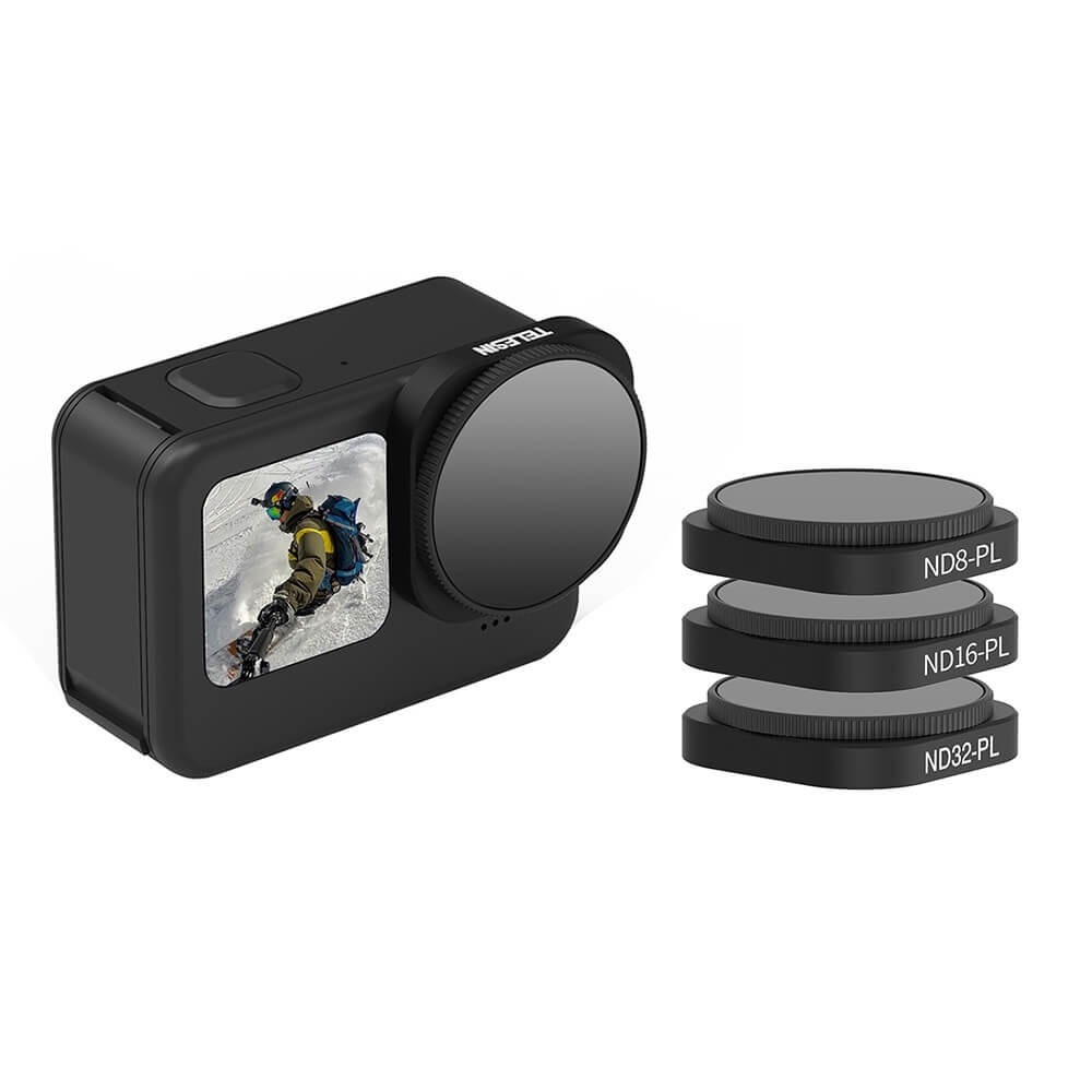 Kit de Filtros ND/PL para GoPro Hero 12 / 11 / 10 / 9 Black - Telesin