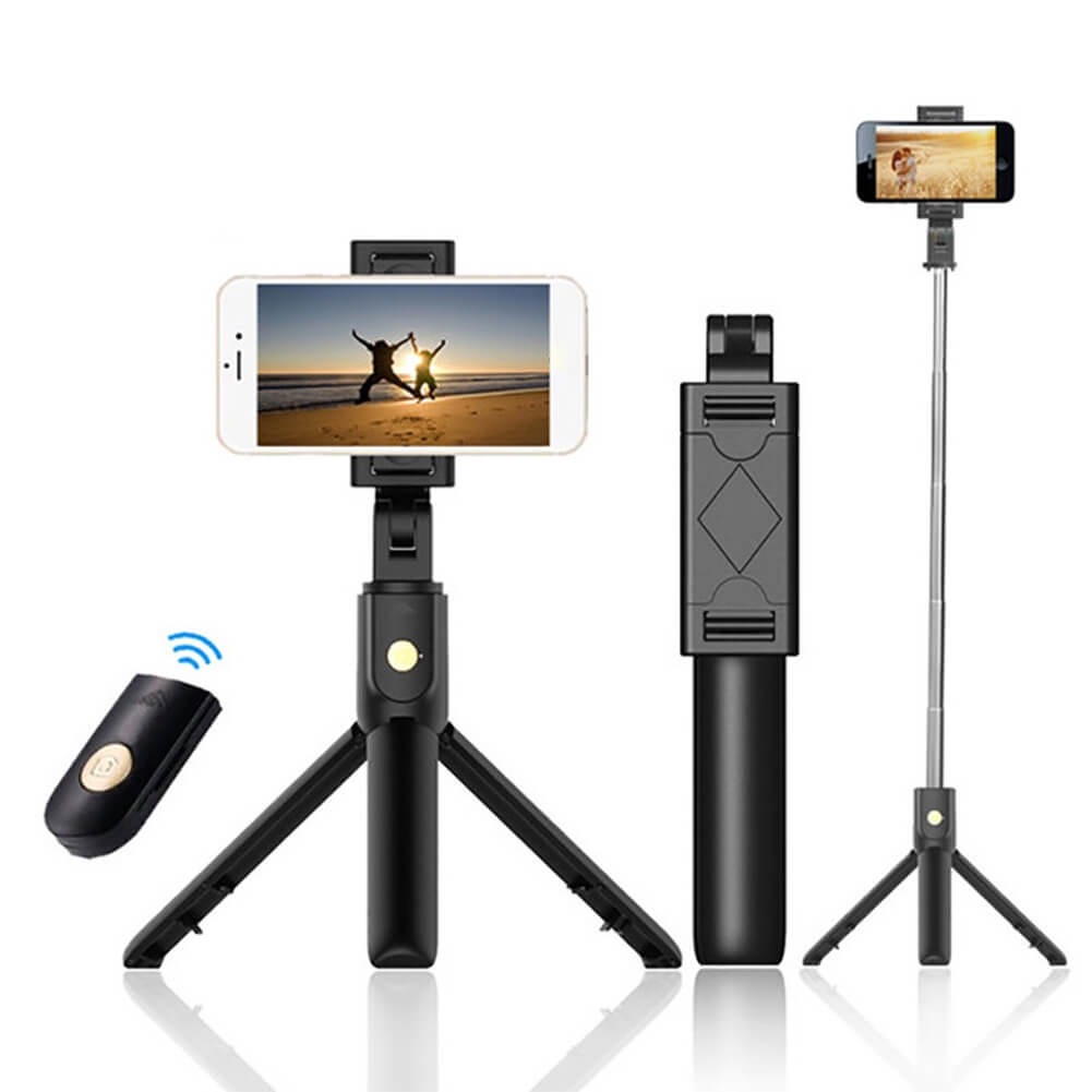 Bastão de Selfie com Tripé para Celular com Controle Disparador