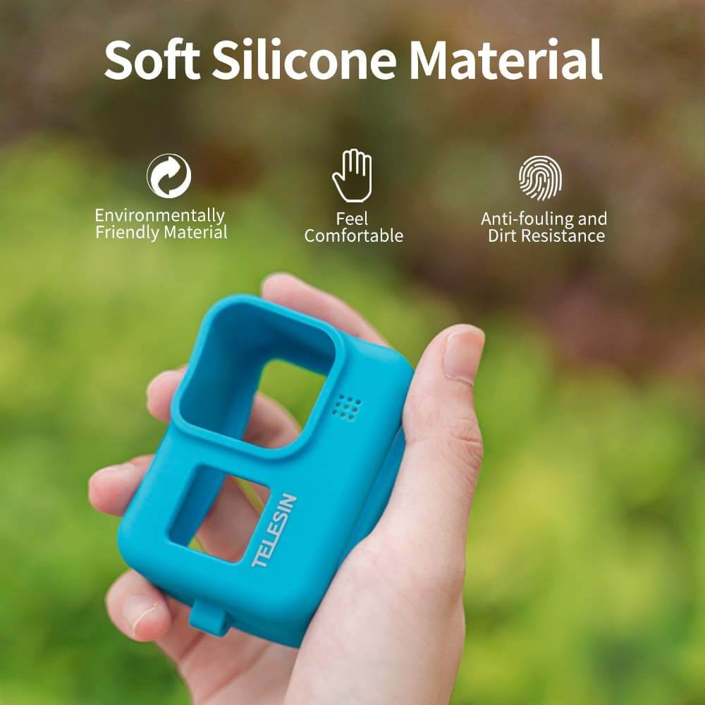 Capa de Silicone para GoPro Hero 8 Black + Cordão Ajustável Telesin