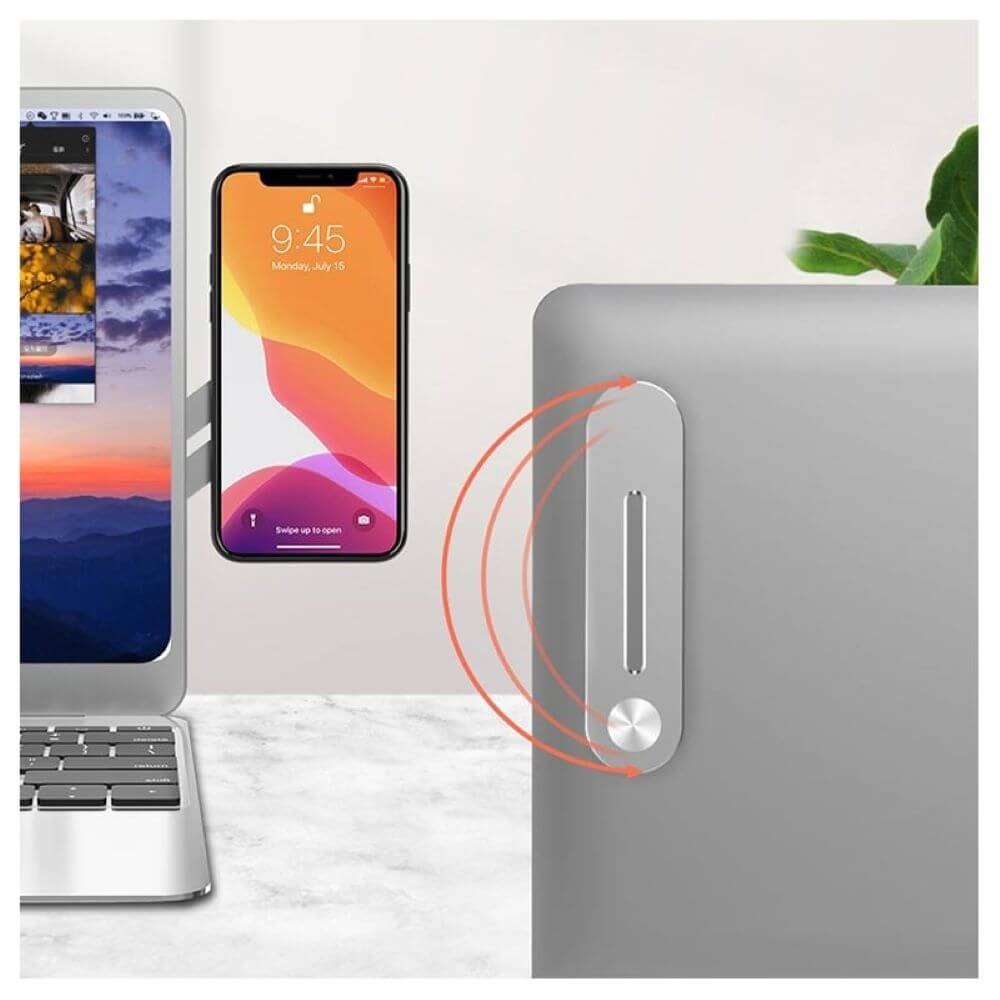 Suporte de Celular Magnético para Notebook em Alumínio