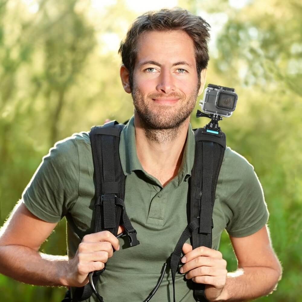 Suporte GoPro para Alça de Mochila com Adaptador Montagem 360º