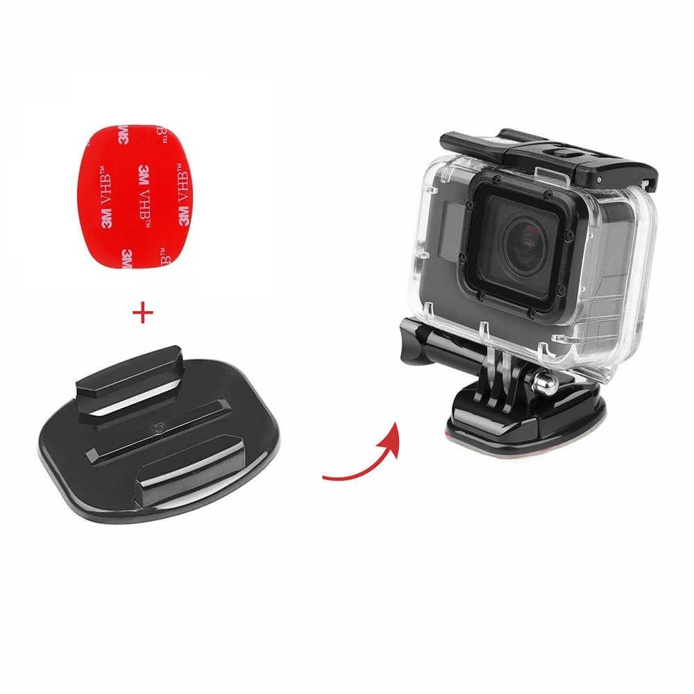 Kit de Suportes Adesivos Planos e Curvos para GoPro e Câmeras Similares - Telesin