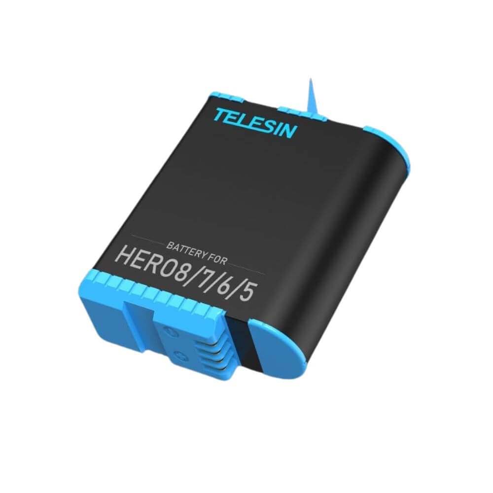 Carregador Triplo + 2 Baterias para GoPro Hero 8 / 7 / 6 / 5 Black - Telesin