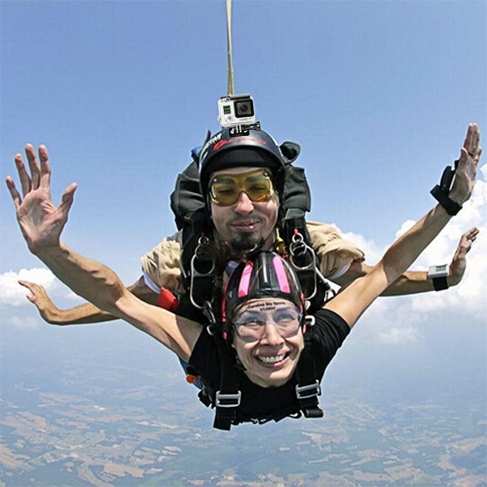 Suporte de Alumínio para GoPro em Capacete de Paraquedismo