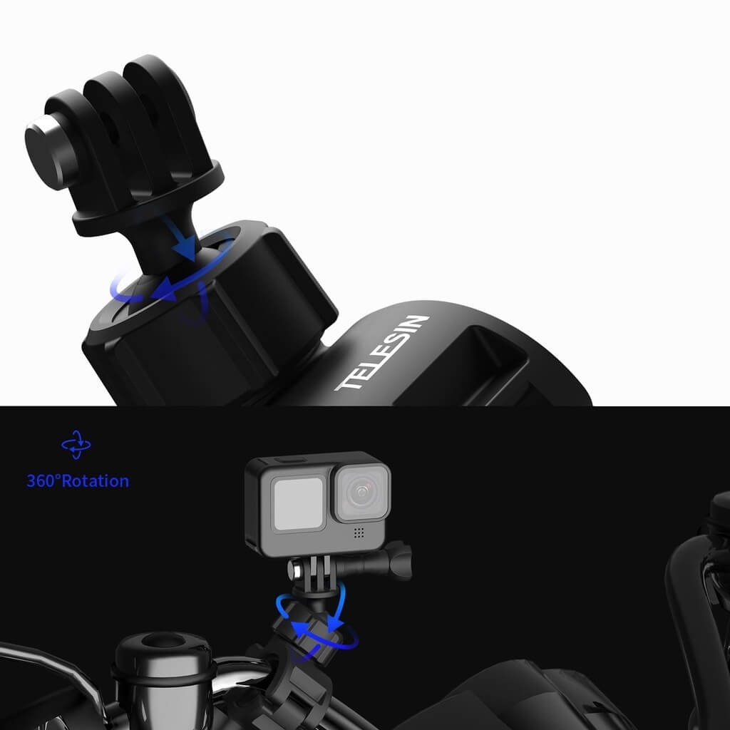 Suporte Guidão de Bike e Moto para GoPro e Câmeras Similares - Telesin