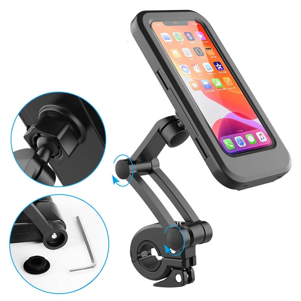 Suporte de Celular à Prova D'água para Guidão de Bike e Moto