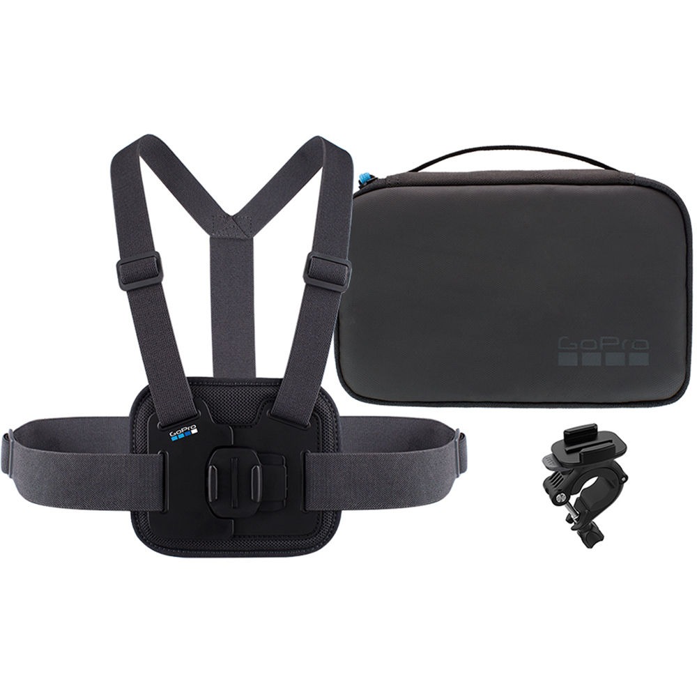 Kit Esportivo GoPro - Suporte Peito + Suporte Bike + Estojo - AKTAC-001