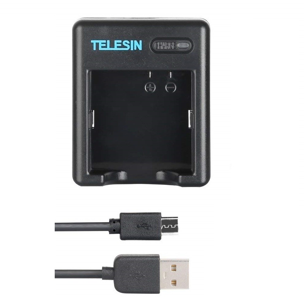 Carregador Duplo para Câmera XiaoMi Yi II 4K - Telesin Carregador Duplo para Câmera XiaoMi Yi II 4K - Telesin