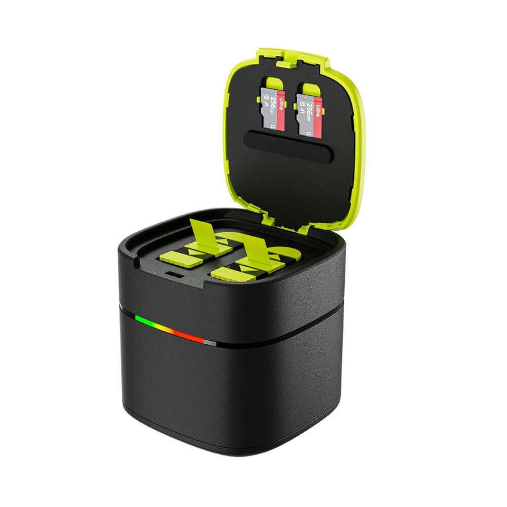 Carregador Duplo + 2 Baterias Carga Rápida para GoPro Hero 12 / 11 / 10 / 9 Black - Telesin