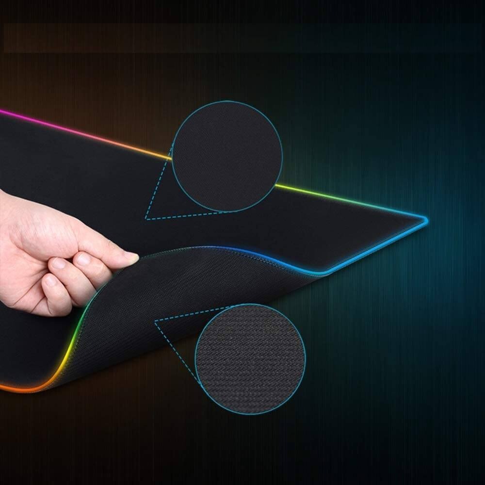 Mousepad Gamer com Borda Led RGB Tamanho Extra Grande (30 x 80cm)