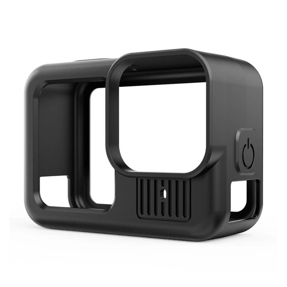 Capa de Silicone para GoPro Hero 13 + Tampa para Lente + Películas Cor: Preto
