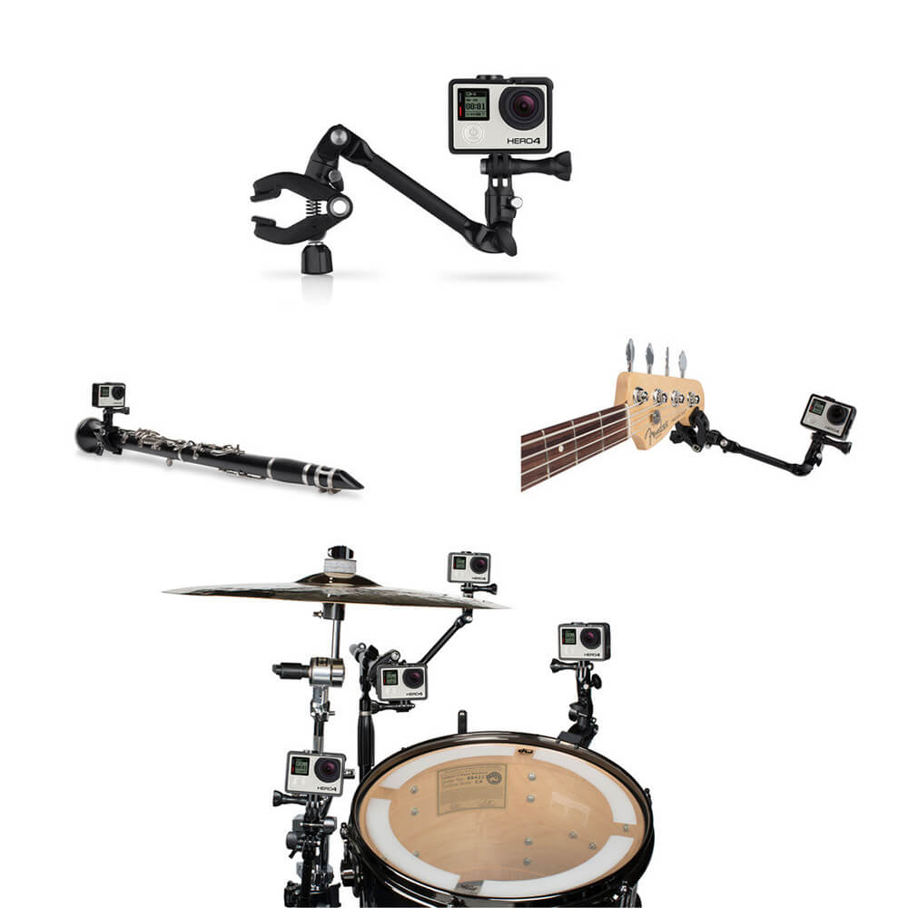 Suporte Articulado de Instrumentos Musicais para GoPro e Câmeras Similares
