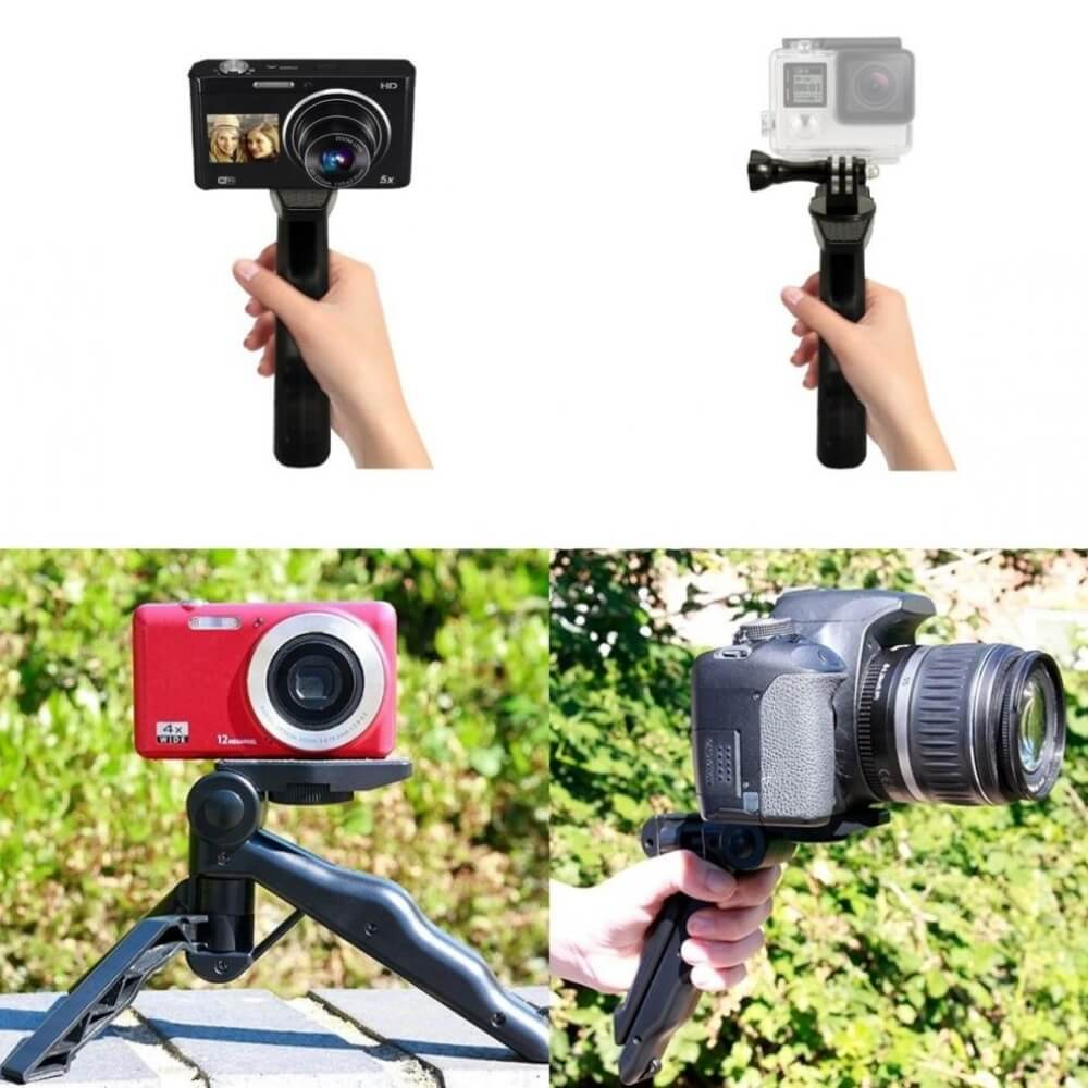 Mini Bastão de Mão e Tripé Para GoPro e Câmeras Compactas