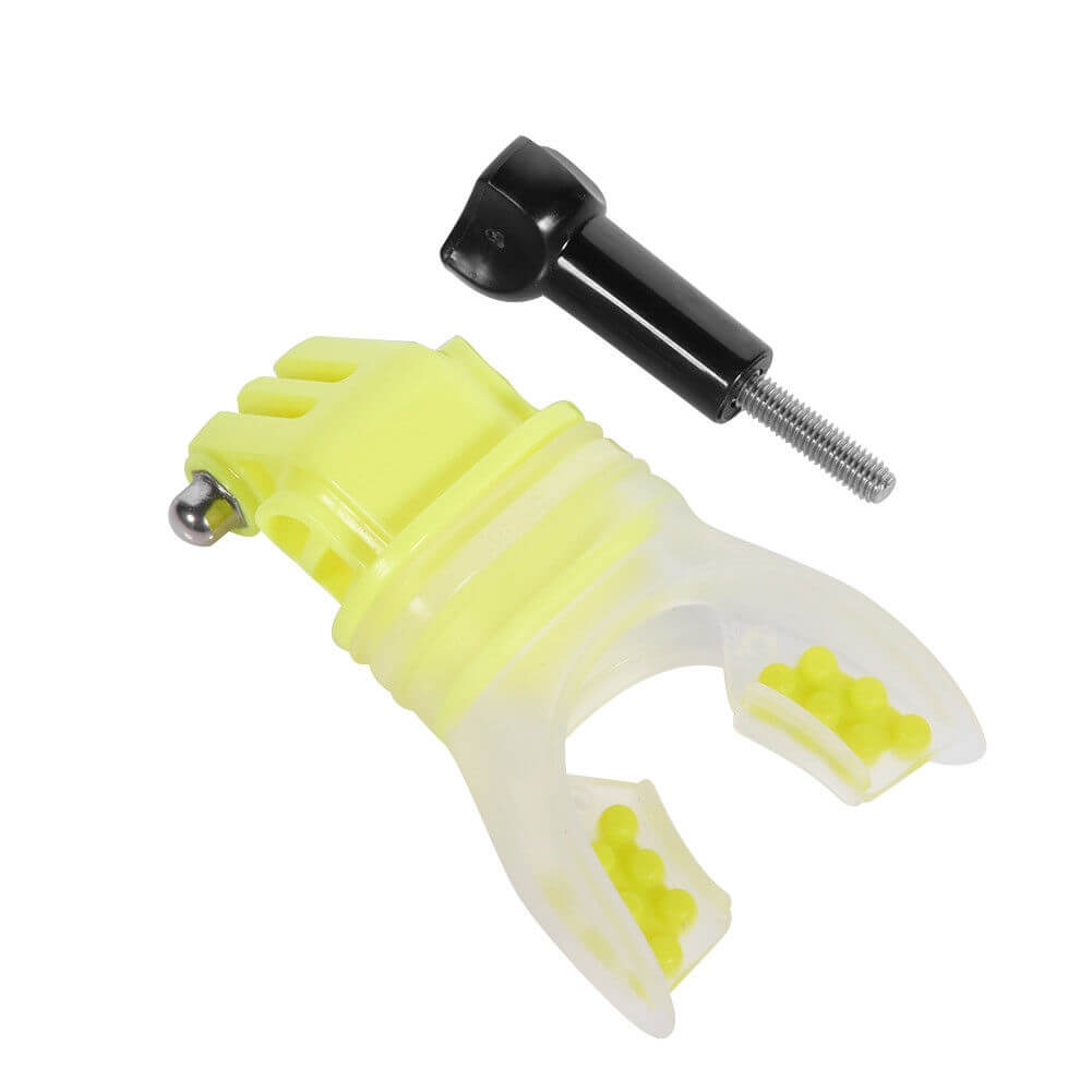 Suporte de Boca com Boia para GoPro e Câmeras Similares - Telesin Cor Amarelo