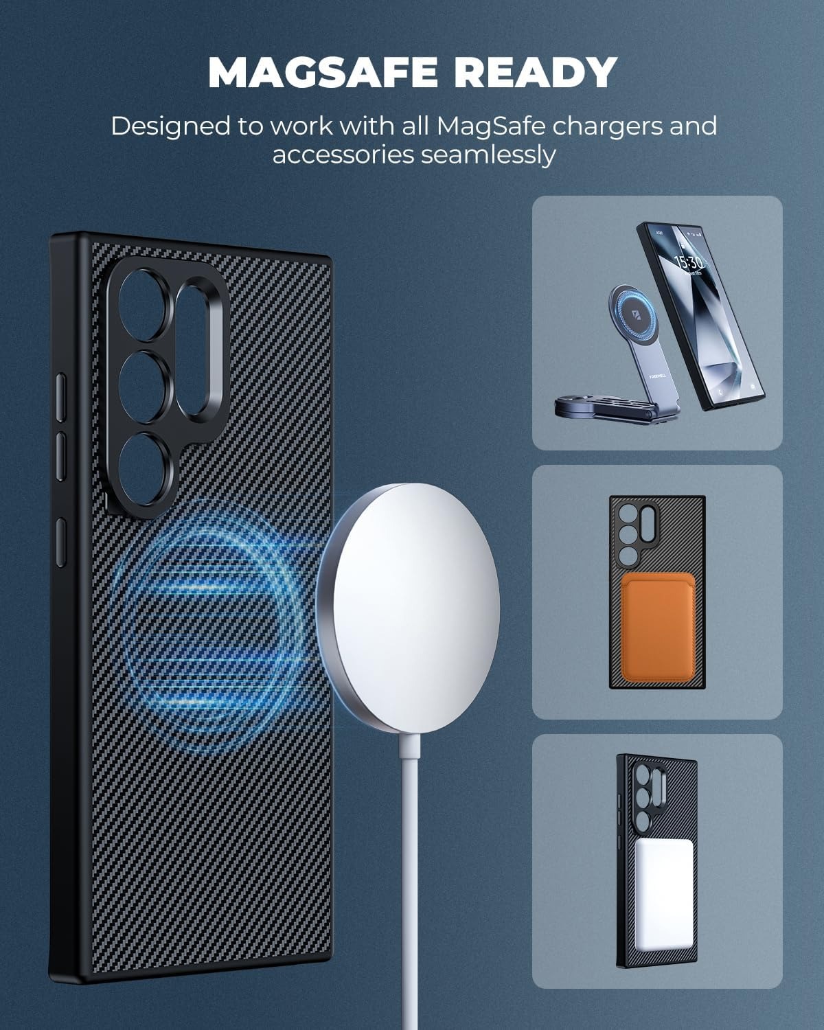 Capa Case Sherpa para Galaxy S24 Ultra com Encaixe de Filtros e Lentes 17mm - Freewell