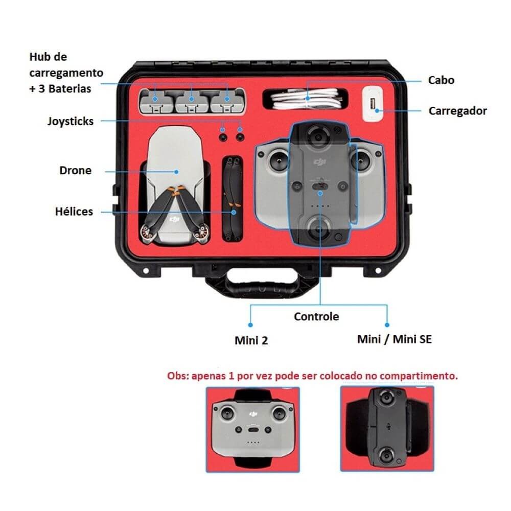Maleta Estanque para Drone DJI Mavic Mini / Mini SE / Mini 2 / Mini 2 SE / Mini 4K - StartRC