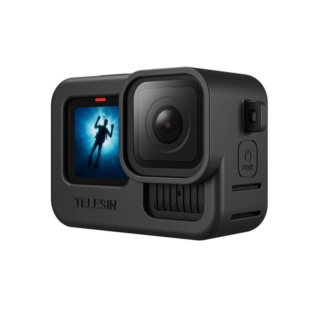 Capa de Silicone para GoPro Hero 13/12/11/10/9 Black + Tampa para Lente - Telesin