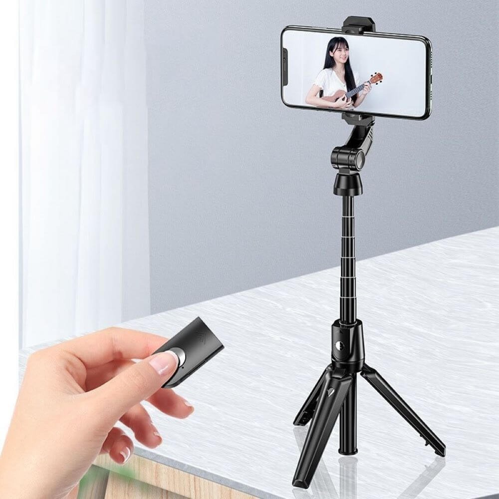 Bastão e Tripé para Celular com Controle Disparador de Fotos
