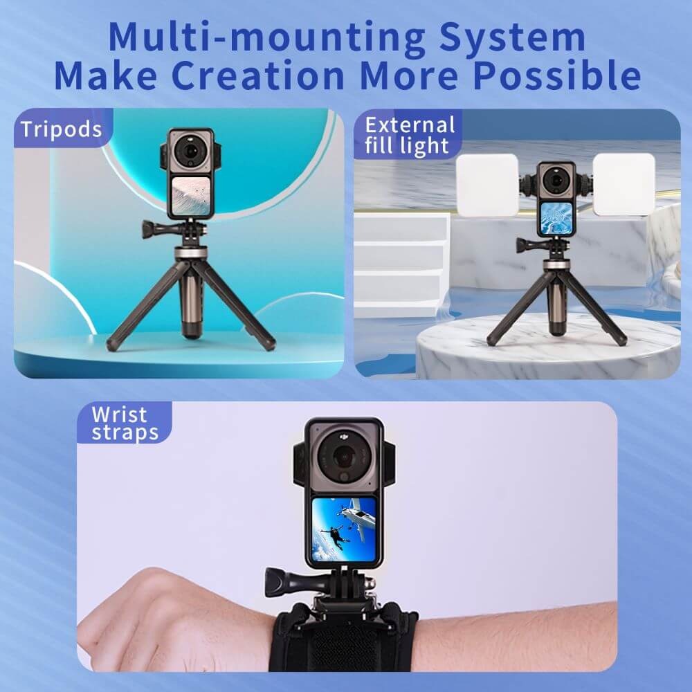 Suporte Frame de Plástico para DJI Action 2 (Combo) - Telesin