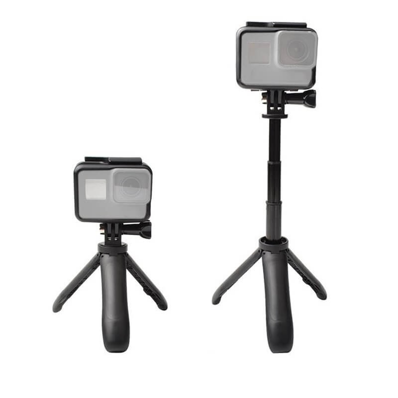 Mini Bastão de Mão Tripé para GoPro e Câmeras Compactas